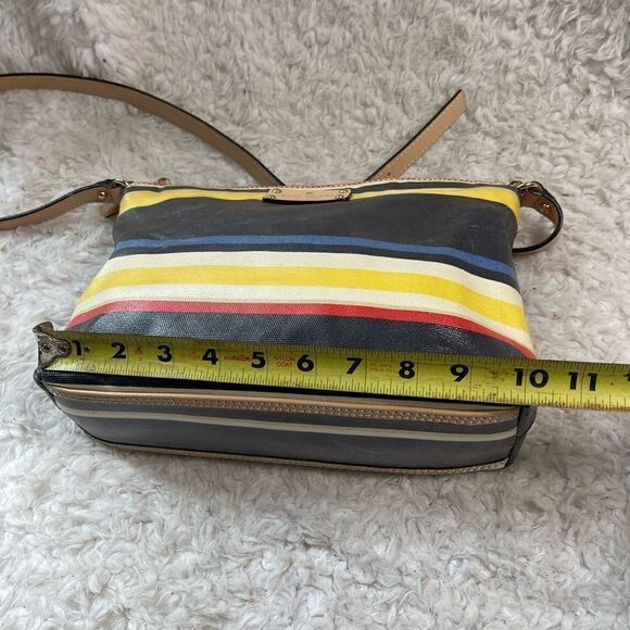 KATE SPADE | Hailey Westchester Forever multi Striped Coated Canvas Crossbody - Picture 8 of 10